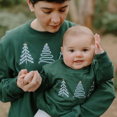 Embroidered mom and baby clothing by Dale Raine, crafted in Cape Town for soft, sustainable clothing.